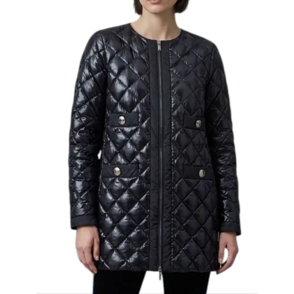 Moncler Baiel Giubbotto Diamond Quilted Down Puffer Jacket – Black Size XS